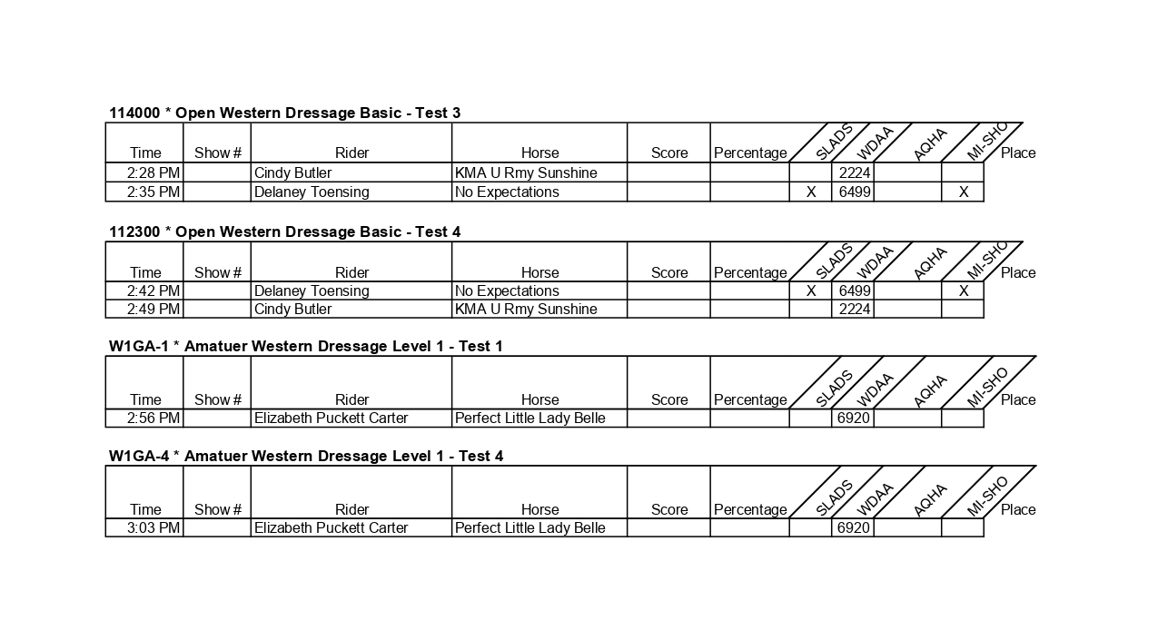 CW Equestrian Center Show Page 4